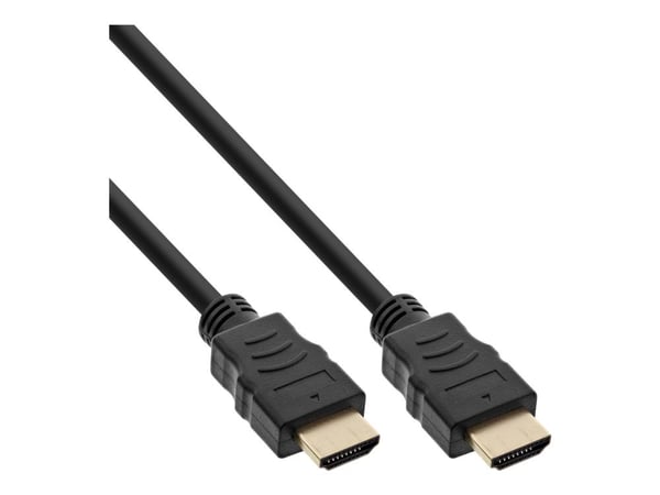InLine - Premium High Speed - HDMI-kabel med Ethernet - HDMI hann til HDMI hann - 2 m - tredobbeltskjermet snodd ledningspar - svart, gull - 4Kx2K ...