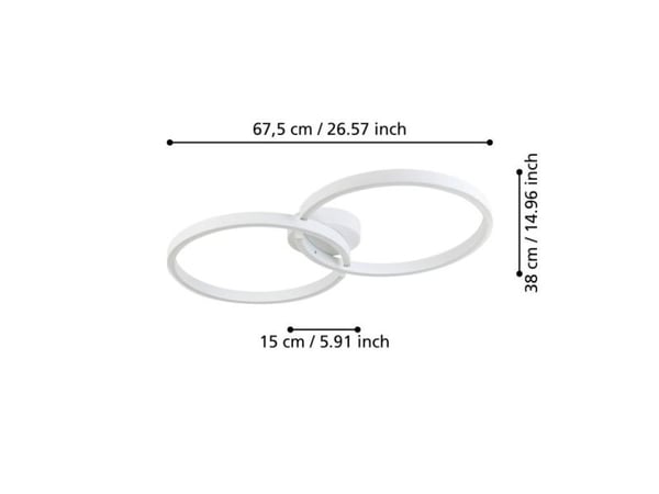 EGLO AMANDOLO, LED, 2400 lm, IP20, Hvit