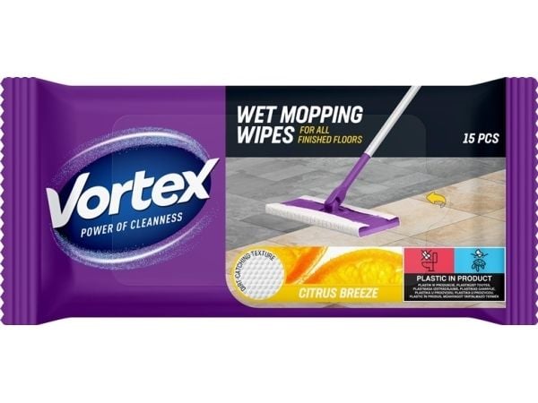Moppdukar Vortexwet Citrus Breeze 15 st