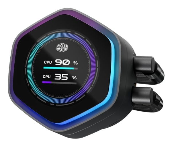 Cooler Master MasterLiquid 240 Atmos II LCD ARGB - Væskekjølesystem for prosessor - Radiatorstørrelse: 240 mm - (for: LGA1851, LGA1700, LGA1200, LG...