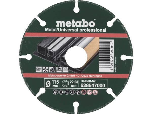 Metabo diamant kappskive 628547000 115 mm 22,23 mm 10 stk