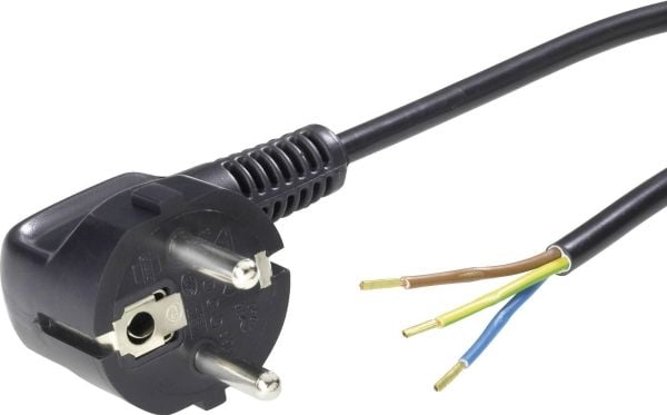 Lappkabel ÖLFLEX® PVC strömanslutningskabel (svart/grå/vit), harmoniserad, 1 st kontakt (70261131)