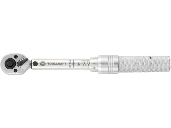 TOOLCRAFT 819161 Momentnycklar Med vändbar spärrnyckel 1/4 (6,3 mm) 1 - 6 Nm