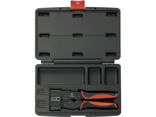 TOOLCRAFT 2-in-1 818644 Crimptång Isolerade platta kontakter, kabelskor, stödsamlingar
