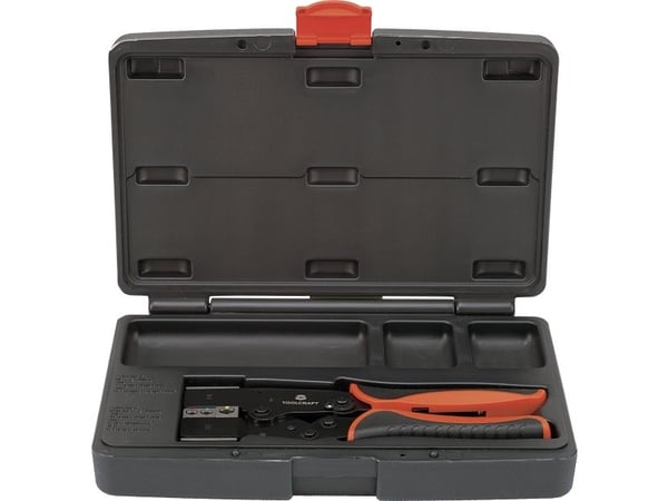 TOOLCRAFT 2-in-1 818644 Crimptång Isolerade platta kontakter, kabelskor, stödsamlingar