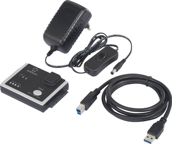 Renkforce 1x harddisk kopistasjon SATA med slettefunksjon (RF-3390044)