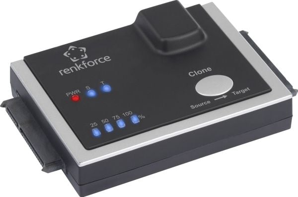Renkforce 1x harddisk kopistasjon SATA med slettefunksjon (RF-3390044)