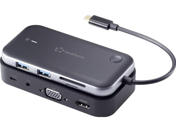 Renkforce RF-HUB-810 mini-dockningsstation/replikator USB-C®