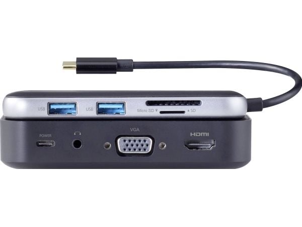 Renkforce RF-HUB-810 mini-dockningsstation/replikator USB-C®