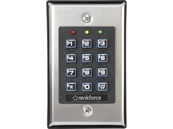 Renkforce kodelås utenpåliggende, innfelt 1582597 med opplyst tastatur (1582597)