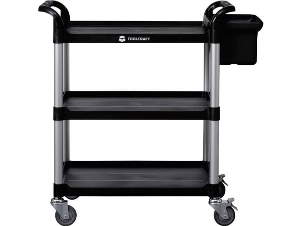 TOOLCRAFT 88 70 91 Servicevagn Aluminium, plast Färg:Aluminium (naturlig), svart