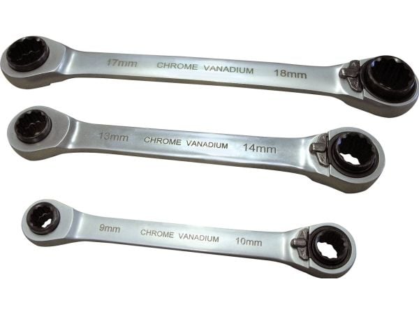 4 i 1 örnnyckelsats 8 - 19 mm 3 delar TOOLCRAFT 1 st