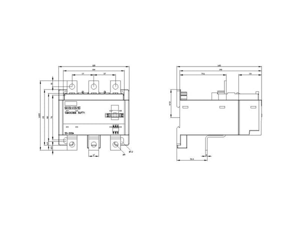Siemens 3UF71031BA000 3UF7103-1BA00-0 PLC-strømregistreringsmodul 690 V/AC