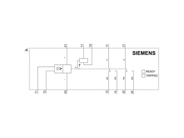 Siemens 3RN2012-1BA30 Termistori-moottoripyöräbeskyttelsesrelæ 2 x omskifter 1 stk