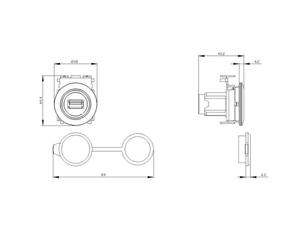 Siemens 3SU1960-0GA80-0AA0 Tilslutningsdåse IP65 1 stk