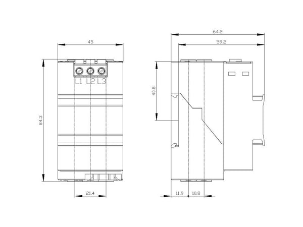 Siemens 3UF7111-1AA01-0, 73 mm, 98 mm, 55 mm, 194 g, 1 kpl