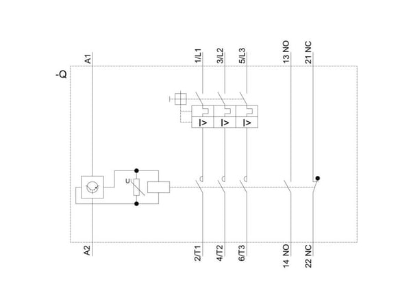 Siemens 3RA2150-4JA37-0NB3 3RA21504JA370NB3 Kuluttajaharha Moottorin teho 400 V:llä 30 kW 690 V Nimivirta 65 A, 274 mm, 192 mm, 302 mm, 73 mm, 2,42...