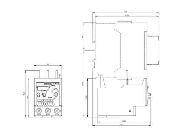 Siemens 3RU2136-1JD0 Ylikuormitusrele 690 V/AC 1 x katkaisukosketin, 1 x kosketin 1 kpl 1 kpl