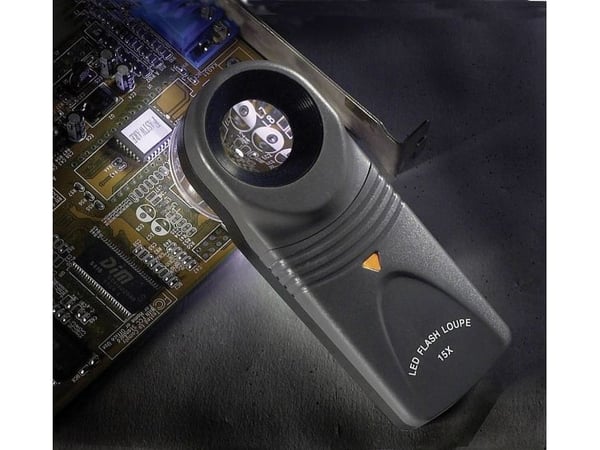 TOOLCRAFT 1303080 Handlup med LED-belysning Forstørrelsesfaktor: 15 x Linsestørrelse: (Ø) 20 mm