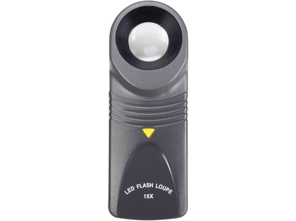 TOOLCRAFT 1303080 Handlup med LED-belysning Forstørrelsesfaktor: 15 x Linsestørrelse: (Ø) 20 mm