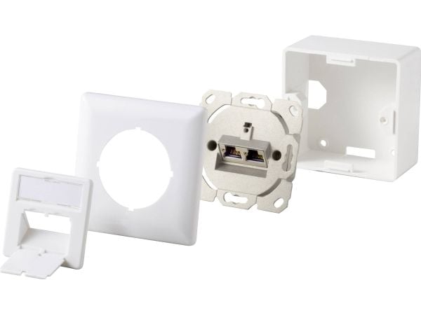 Renkforce NDR-9010 Pinta-asennuskehys 1-double Kirkas valkoinen