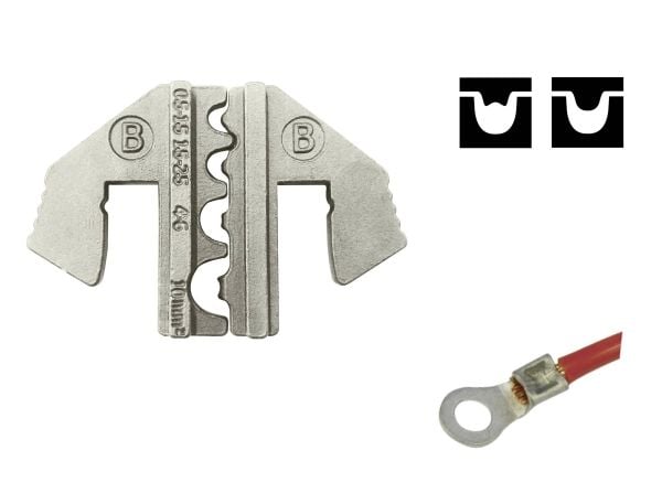 TOOLCRAFT PLE-0B 1423376 Crimptång Isolerade kabelskor 1,5 till 10 mm² Lämplig för märket TOOLCRAFT PZ-500