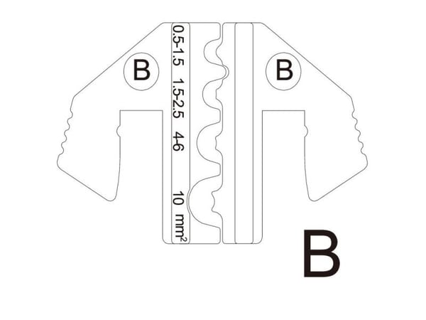TOOLCRAFT PLE-0B 1423376 Crimptång Isolerade kabelskor 1,5 till 10 mm² Lämplig för märket TOOLCRAFT PZ-500
