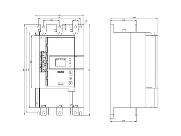 Siemens 3RW5245-6AC04, IP00, 9,9 kg, 500 mm, 330 mm, 310 mm