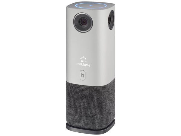 Renkforce RF-CC-800 360° videokonferenssijärjestelmä Full HD 1920 x 1080 Pixel 360° kaappaus, 4 laajakulmakameraa, ääniseurantamikrofonit (jopa 5 m...