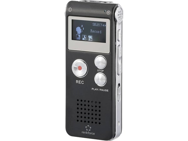 Renkforce RF-DVR-L169 digital taleopptaker, maks. Opptakstid, svart (RF-6691332)