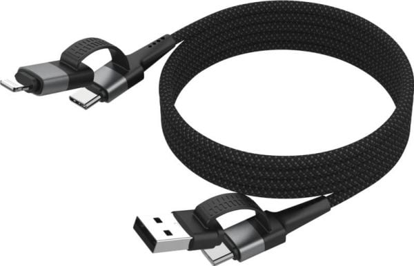 ANSMANN magnetisk kabel USB-A eller USB-C til USB-C eller Lightning