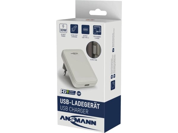 Ansmann 1001-0173, Innendørs, AC, 5 V, Grå, Hvit