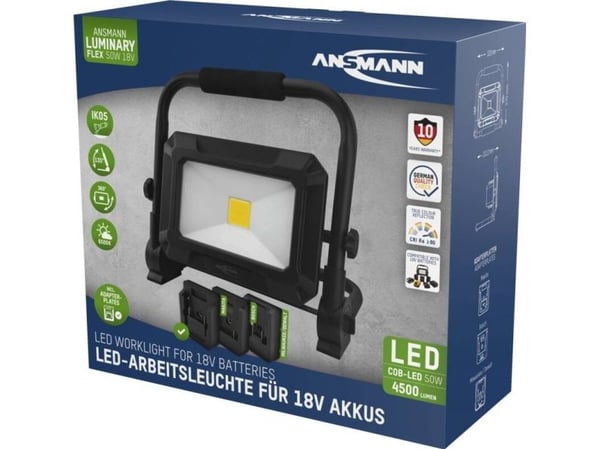 Ansmann FL50W, 50 W, LED, 1 lampor, Svart, Flood work light