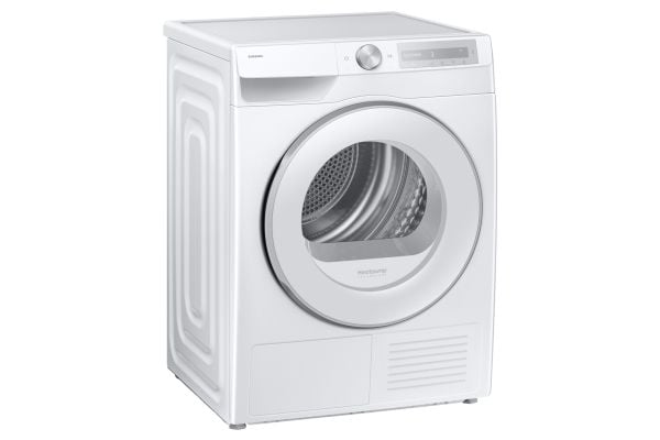 Samsung Series 6 DV90DG6845HH, Frittstående, Frontmatet, Varme pumpe, Hvit, Rotasjon, Berøringskontroll, Riktig/Høyre