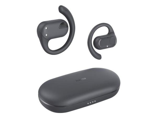 Hama Spirit Open, True Wireless Stereo (TWS), 80 - 15000 Hz, Samtaler/musikk, 90 g, Hodesett, Svart