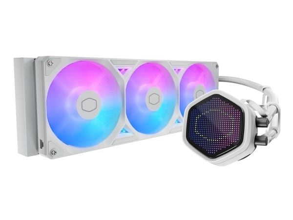 Cooler Master MasterLiquid Atmos II 360 Pixel LED White, Væskekjølesett, 12 cm, 322,8 m³/t, Hvit