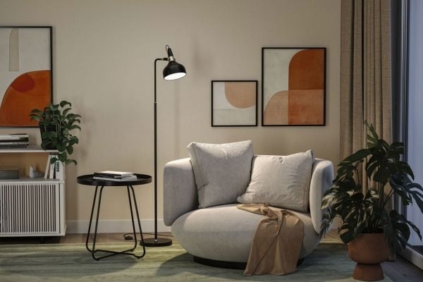 Paulmann 78480 Golvlampa E14 Svart (matt), Champagnefärgad
