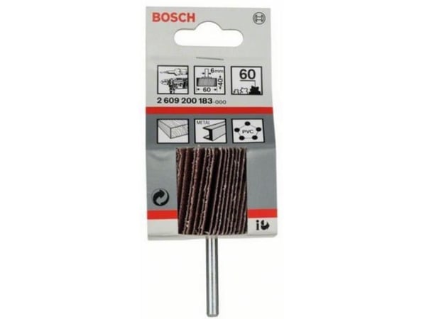 Bosch - Flap wheel - for tre, metall, polyvinylklorid (PVC) - 60 mm - bredde: 40 mm - grovkorn: P60
