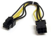 StarTech.com 8in 6 pin PCI Express Power Extension Cable - Power extension cable - 6 pin PCIe power (M) to 6 pin PCIe power (F) - 7.9 in - black - ...
