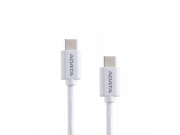 ADATA CACC-200PN-WH, 2 m, USB C, USB C, USB 2.0, valkoinen