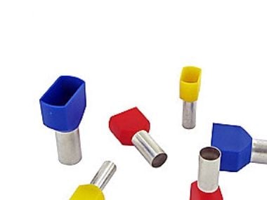 GLW läpivientitiiviste, 0,5 mm² x 6 mm - Eristetty, kaksinkertainen, valkoinen - (500 kpl.)