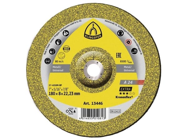 Klingspor 189004 A 24 ekstra skrubbskive 100 mm 16 mm 10 stk
