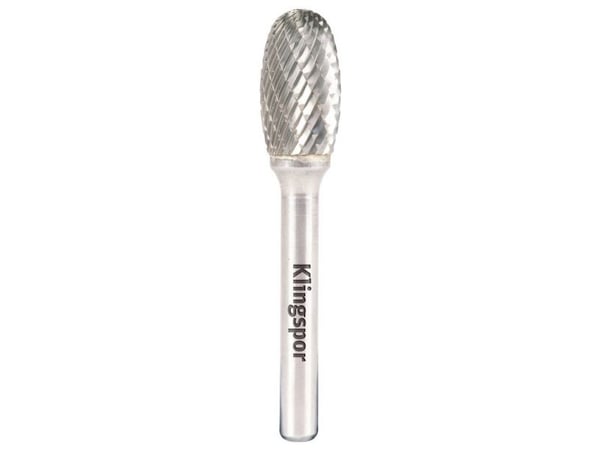 Klingspor 295916 frässtift Ellipse, längd 60 mm, mått Ø 9,6 mm, skaftdiameter 6 mm