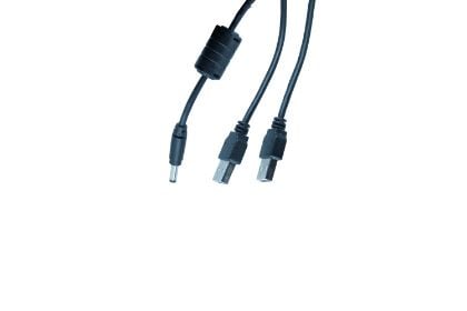 SILEX Y-USB-virtakaapeli f.BR-3X0AN/AC musta,50cm,2xUSB-A->DC-pistokeClass2