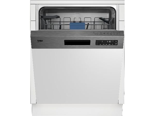 Beko BDSN28460X, Halvveis innebygget, Full størrelse (60 cm), LCD, 1,5 m, Rustfritt stål, 14 kuverter