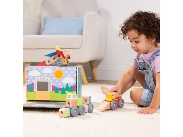 Melissa & Doug MDT BBN Blockables Vehicles GML, 2 år, 54 stykker, Tre