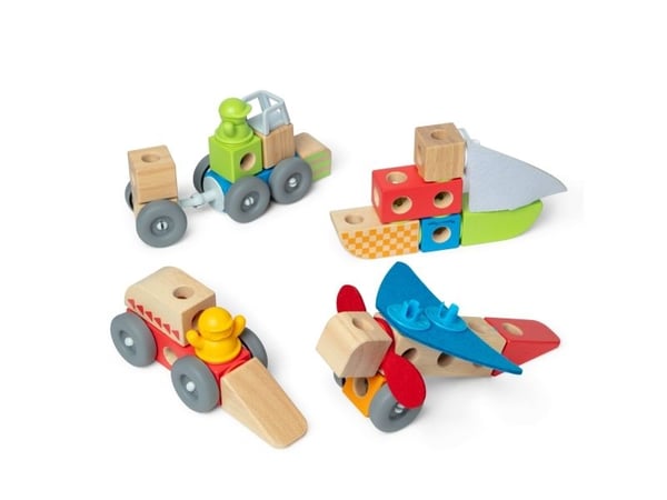 Melissa & Doug MDT BBN Blockables Vehicles GML, 2 år, 54 stykker, Tre