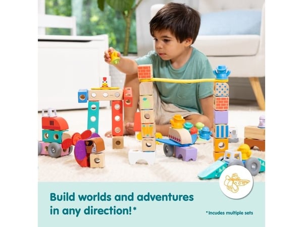Melissa & Doug MDT BBN Blockables Vehicles GML, 2 år, 54 stykker, Tre