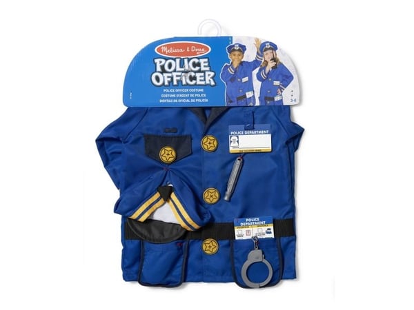 Melissa & Doug MPP RLP PoliceOfficerCstmRlplySet GML, Fancy kostyme, Barn, Unisex, Uniform, Politi, Blå, Gult