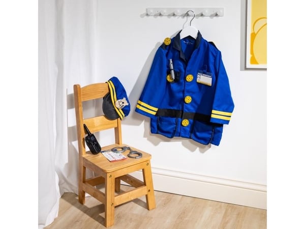 Melissa & Doug MPP RLP PoliceOfficerCstmRlplySet GML, Fancy kostyme, Barn, Unisex, Uniform, Politi, Blå, Gult
